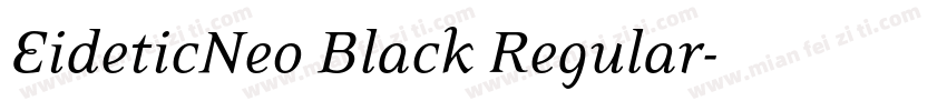 EideticNeo Black Regular字体转换